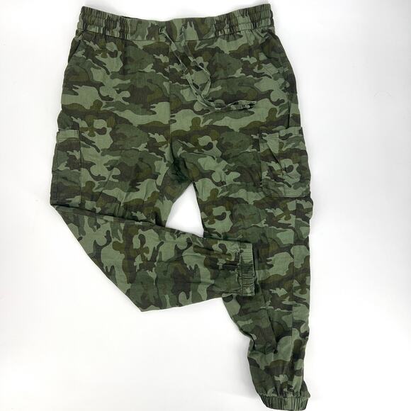 Old Navy Womens Linen Blend Camo Cargo Utility Drawstring Jogger Pants Size XL - Picture 2 of 9